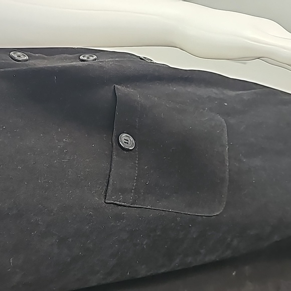 Talbots Corduroy Black Jumper Maxi Dress Sleeveless Side  buttons Size M - Picture 8 of 13